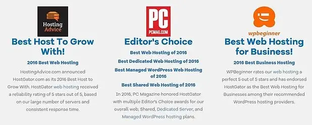 hostgator-awards-best-web-hosting-for-beginners