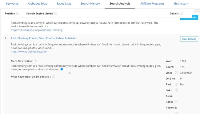 jaaxy search analysis