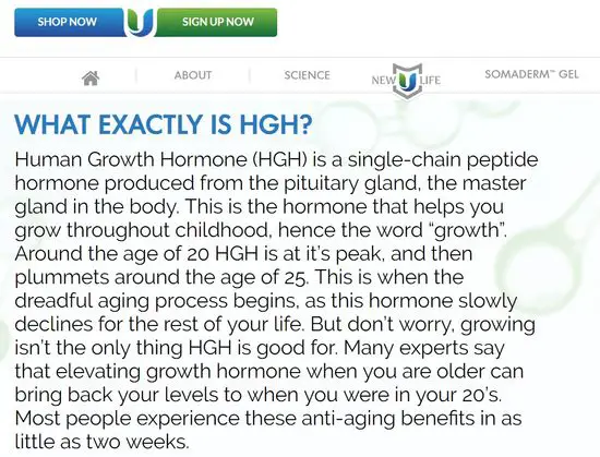 new u life hgh science