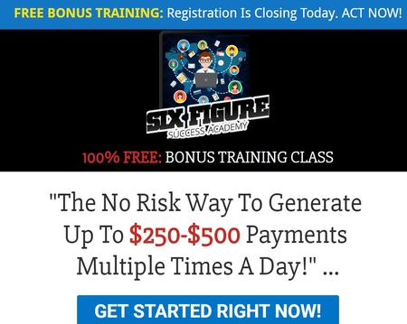 six figure success academy sales page