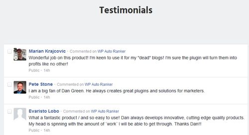 wp auto ranker testimonials