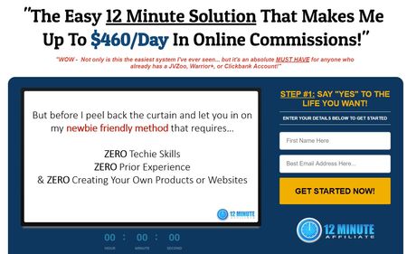 12 minute affiliate sales page