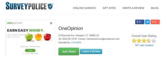 oneopinion survey police