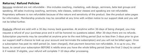 my ecom club refund policies