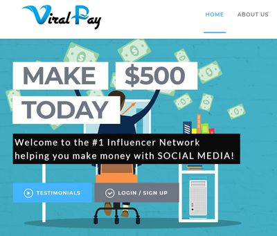 viralpay home page