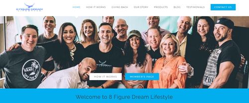 8 figure dream lifestyle home page