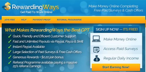 rewardingways home page