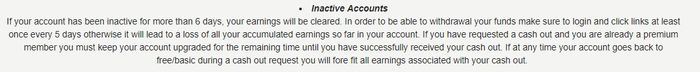 seven dollar click inactive accounts