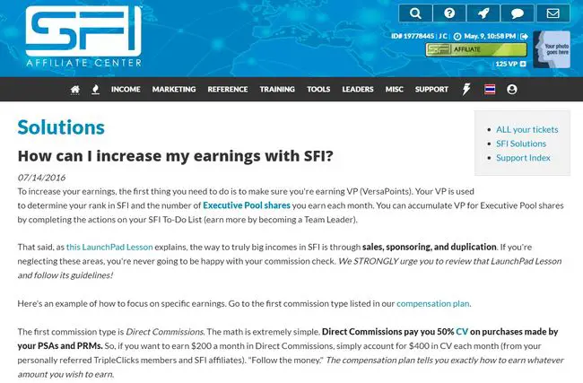 sfi mlm increase earnings