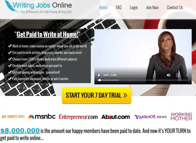 writing jobs online homepage