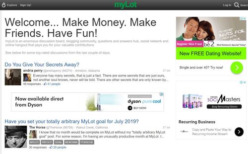 mylot home page