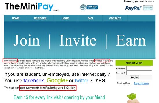 theminipay home page