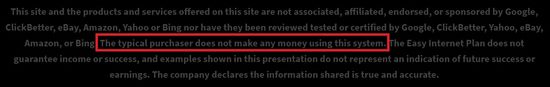 fast home sites disclaimer