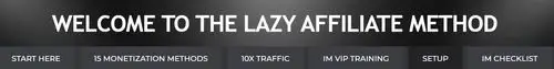 lazy affiliate method dashboard