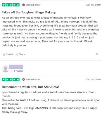 makeup eraser positive feedback