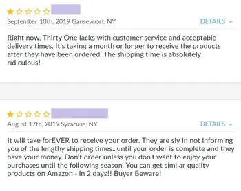 thirty one gifts negative review 1