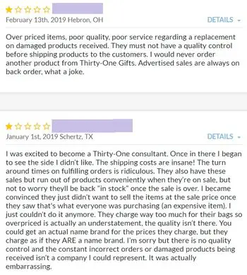 thirty one gifts negative review 2