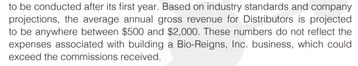 bioreigns projected income