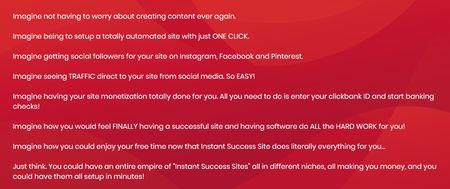 instant success site home page