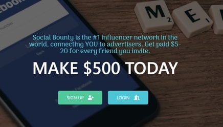 socialbounty home page