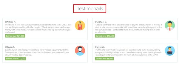 surveyjunkies testimonials