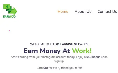 earn and go home page