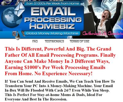 email processing homebiz home page