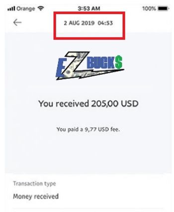 ez bucks fake payment