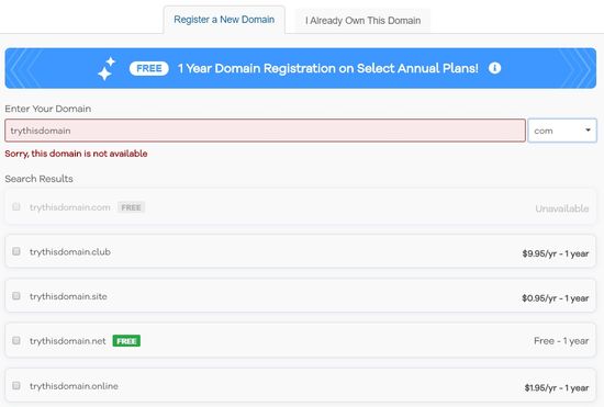 hostgator domain registration