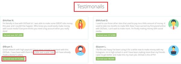 ogtask fake testimonials