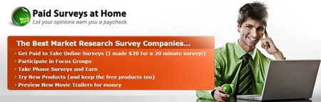 paid surveys at home home page