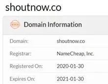 shoutnow domain