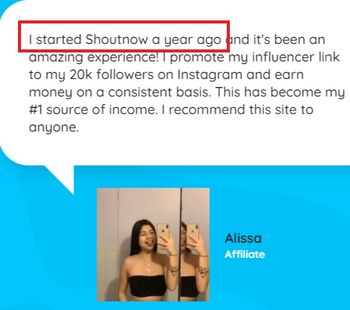 shoutnow fake testimonials