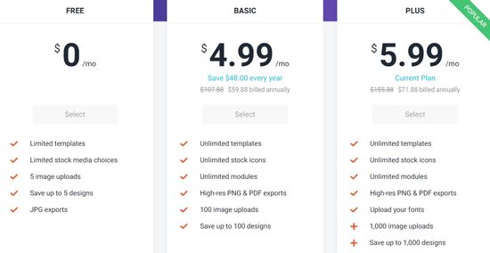 designcap pricing